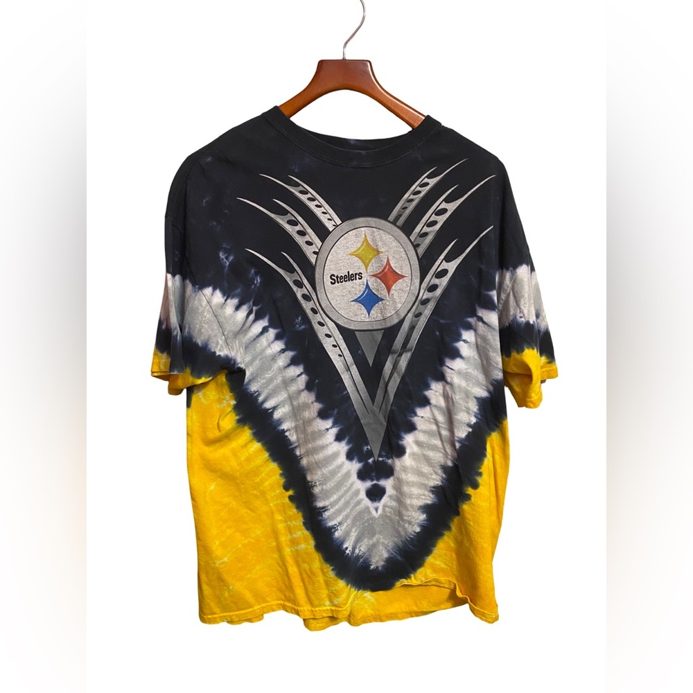 Vintage Majestic NFL Pittsburgh Steelers Tye Dye T-Shirt Y2K Men’s Size XXL
